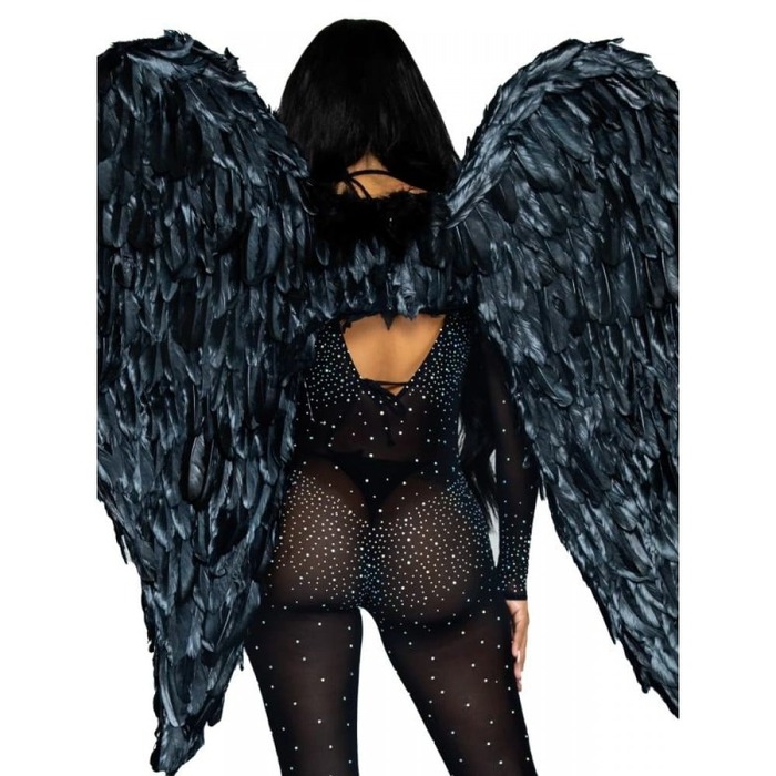 Крылья ангела из перьев Leg Avenue Black Feather Wings - Hvit