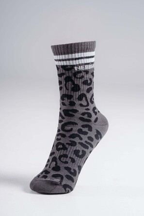 Шкарпетки Nebbia Leopard Crew Socks PRIMAL Black Leopard 106