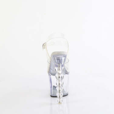 Босоножки Bliss-708 **Каблук 7 дюймов с бусинами, платформа 3 1/4 дюйма, ремешок на щиколотке, прозрачные