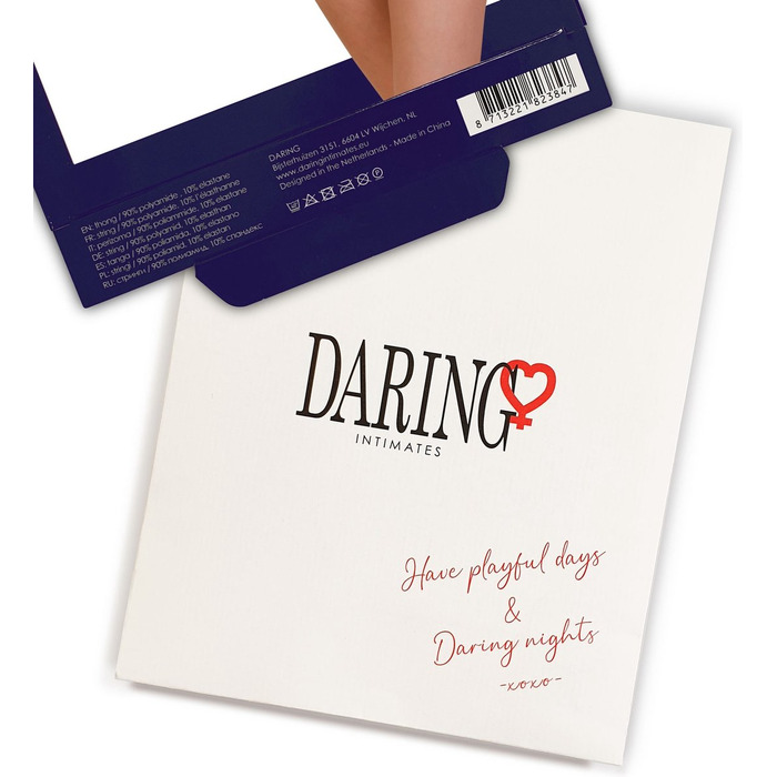 Стрінги з перлами S/M Daring Intimates, чорні