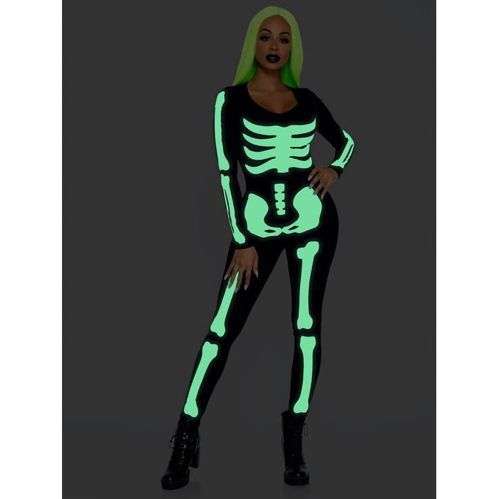 Костюм скелета, светиться в темноте Leg Avenue Womens Skeleton Bodysuit Halloween, размер M