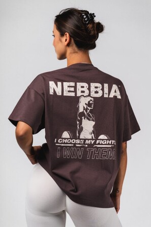 Футболка Nebbia Oversized Tee RESET Dark Brown 491