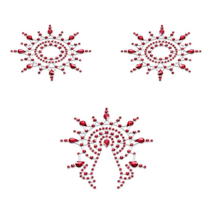 Украшения для груди и бикини со стразами Gloria Petits Joujoux, красные