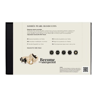 Наручники Guilty Pleasure Allure з перлами, чорно-золоті