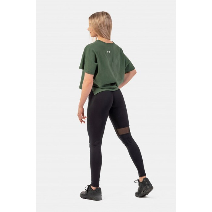 Футболка Organic Cotton Loose Fit 'The Minimalist” Crop Top 417 Dark Green