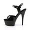Босоніжки Pleaser Captiva-609 6 дюймів з ремінцем на щиколотці PF босоніжки з RS на підборах, чорні