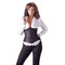 Корсет з відкритим погруддям Cottelli Collection Corset Open Cup зі шнурівкою, чорний, M
