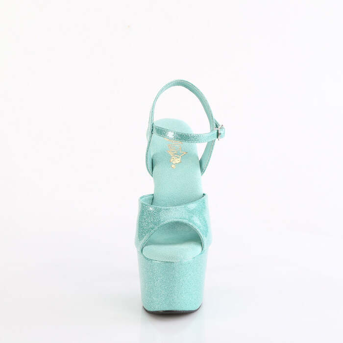 Босоножки Adore-709GP, каблук 7 дюймов, ремешок на щиколотке шириной 2 3/4 дюйма, синие