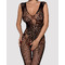 Комбинезон Obsessive c рисунком крыльев Bodystocking N112, черный, S\M