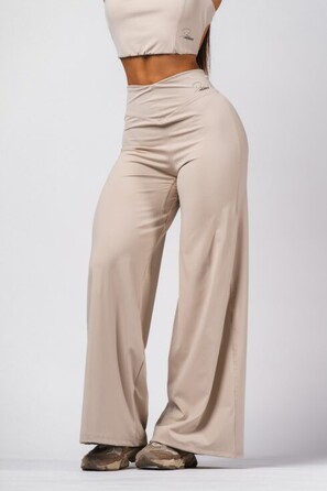 Штани Deni x NEBBIA High-waist Flared Pants Cream 312