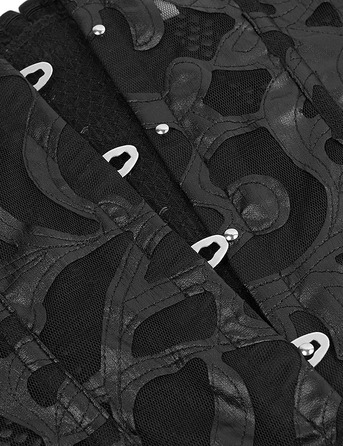 Корсет із сітки з візерунком Star Night з гачками та шнурівкою, з трусиками в комплекті, M (без коробки)