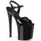 Босоніжки Pleaser Naughty-809 на підборах 8 дюймів, босоніжки з ремінцем на щиколотці 4 дюйми, чорні