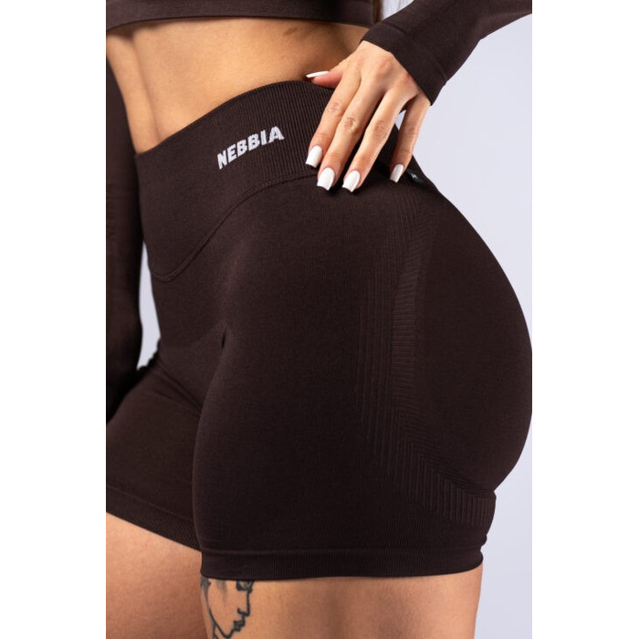 Шорти Nebbia High-Waist Push-Up Shorts POWER Dark Brown 893
