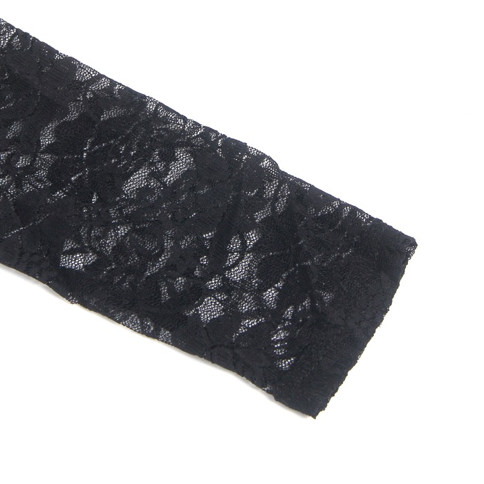 Платье с кружевом Star Night с имитацией кожи, черное, S