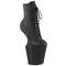 Чоботи Pleaser Boots Worship-1020 без підборів, 10 дюймів, зі шнурівкою спереду 4 3/4 дюйма, чорна штучна шкіра, внутрішня блискавка
