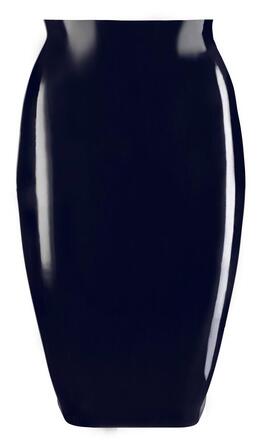 Юбка из латекса до колен LateX ROK midi черная, XL