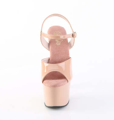 Босоніжки Adore-709 на підборах 7 дюймів, босоніжки з ремінцем на щиколотці 2 3/4 дюйма, рум'яні