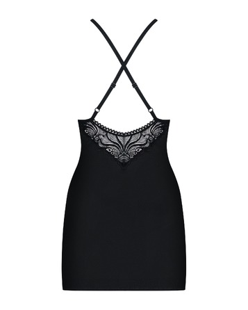 Сорочка та стрінги Obsessive 828-CHE-1 L/XL