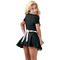 Костюм покоївки Cottelli Collection Waitress Set з коміром і мереживним фартухом, чорно-білий, S