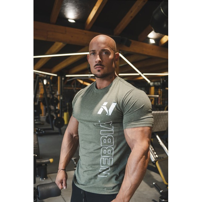 ФУТБОЛКА VERTICAL LOGO NEBBIA T-SHIRT KHAKI 293