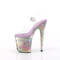 Босоніжки Pleaser Flamingo-808NEB на підборах 8 дюймів, босоніжки з ремінцем на щиколотці 4 дюйми, прозорі/фіолетові