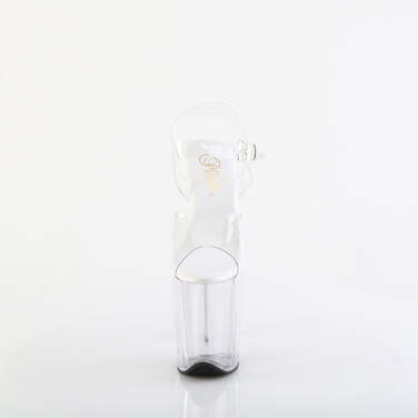 Босоніжки Flamingo-808VL на підборах 8 дюймів, 4 дюйми PF, повністю веганські босоніжки з ремінцем на щиколотці, прозорі