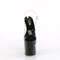 Босоніжки Pleaser Enchant-708LT-STAR *8-дюймовий каблук, 3 3/4-дюймовий ремінець на щиколотці зі світлодіодним підсвічуванням PF, прозорі/чорні