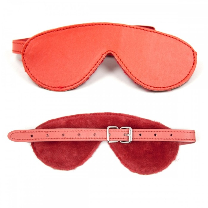Маска на глаза с плюшевой подкладкой, красная