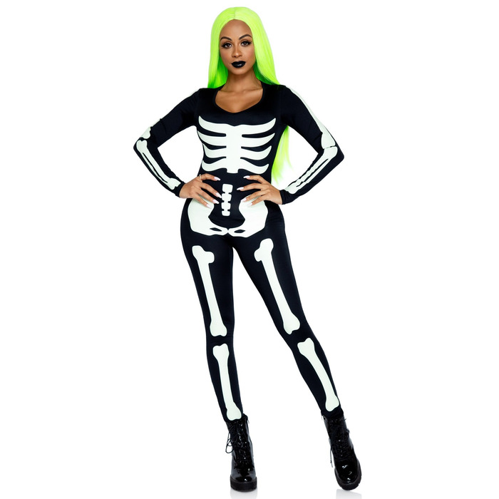 Костюм скелета, светиться в темноте Leg Avenue Womens Skeleton Bodysuit Halloween, размер M