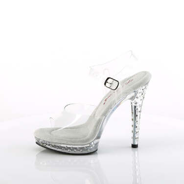 Босоножки Glory-508SDT, каблук 5 дюймов, ремешок на щиколотке шириной 3/4 дюйма, прозрачные