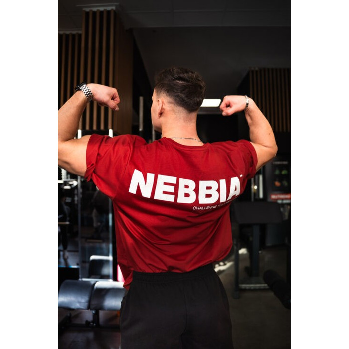 Футболка Nebbia Oversized T-shirt GYM ESSENTIALS Dark Red 381