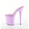 Шльопанці Pleaser Flamingo-801 на підборах 8 дюймів, шльопанці PF 4 дюйми, прозорі/лавандові