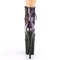 Чоботи Pleaser Flamingo-1020SHG *8-дюймовий каблук, 4-дюймові черевики на шнурівці спереду з PF, блискавка збоку, фіолетові/чорні