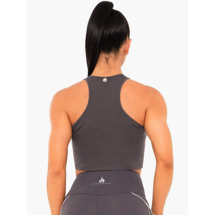 Майка для спорта Ryderwear Cropped Racer Back Charcoal