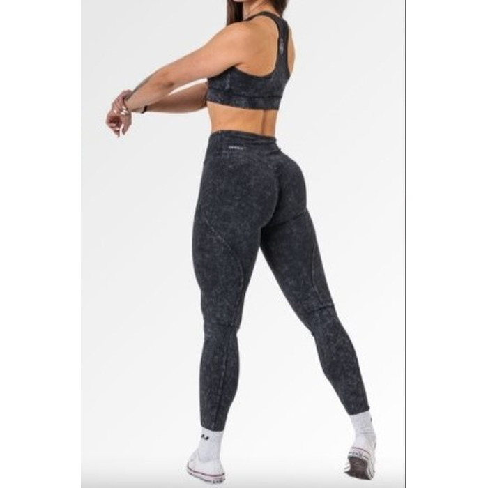 Легінси Nebbia Washed High Waisted Leggings GYM WARRIOR Black 776