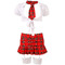 Костюм школьницы в клетку Cottelli Collection Schoolgirl Set с глубоким декольте, M