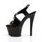 Босоножки Pleaser Sky-330, каблук 7 дюймов, 2 3/4 дюйма, чёрные, босоножкии с перекрещивающимися ремешками сзади