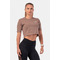 Топ Minimalist Logo NEBBIA crop top 600 Brown