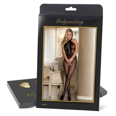 Комбинезон кружевной Star Night в сеточку, розовый, XS-M