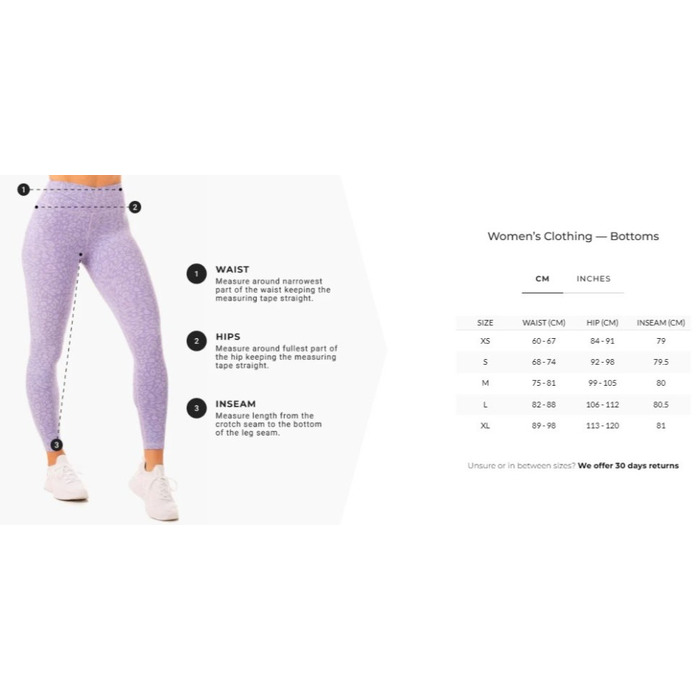 Леггинсы Ryderwear Hybrid Full Length Leggings - Black Leopard