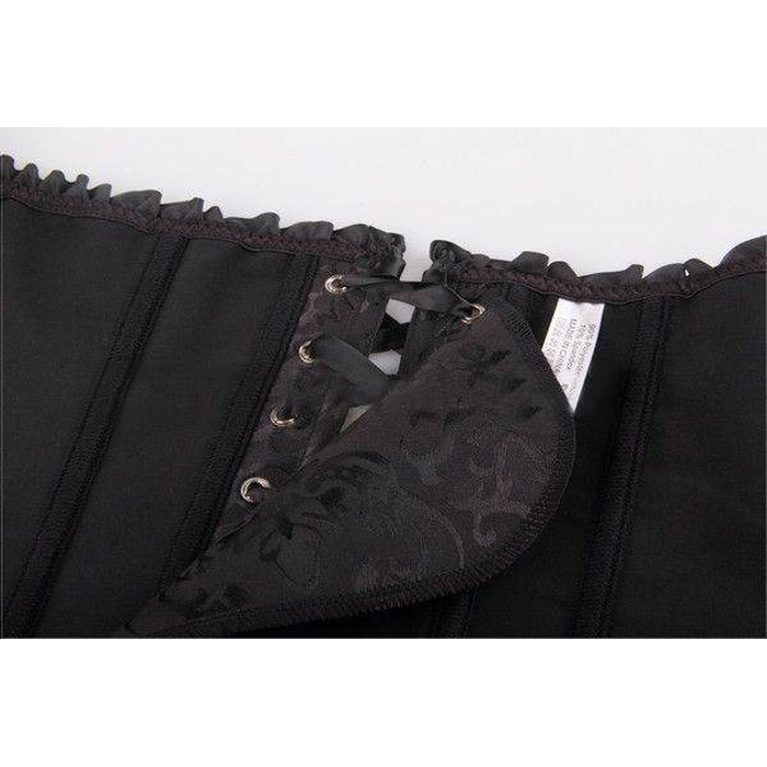 Корсет с цветочным принтом Star Night Corset Top с крючками и шнуровкой, черный, L (без коробки)