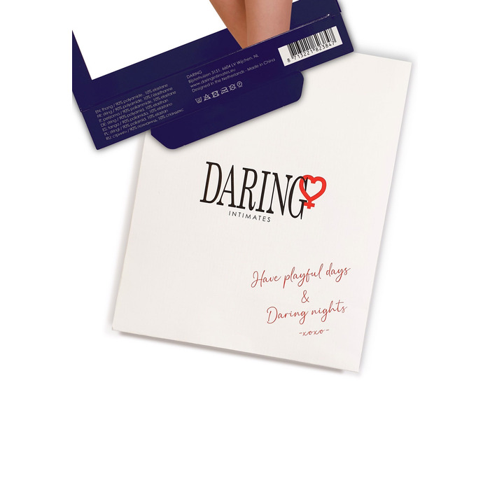 Комплект белья из прозрачного кружева с открытым доступом Daring Intimates, черный, S/M