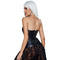 Корсет із застібкою блискавкою Star Night Sexy Leather та шнурівкою, чорний, M  (без коробки)