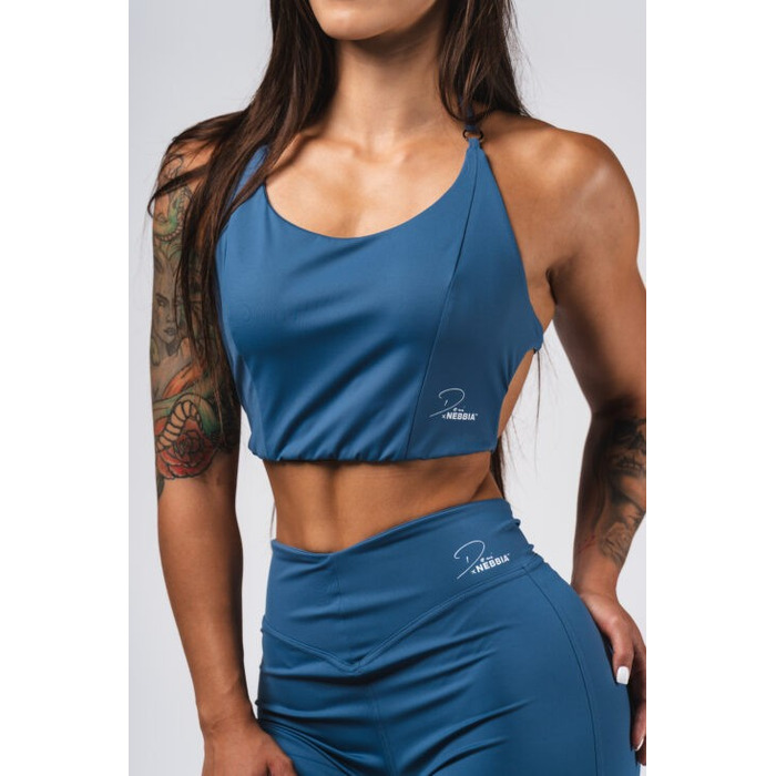 Топ Deni x NEBBIA Sports Crop Tank Blue 309