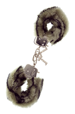 Наручники METAL HANDCUFF WITH PLUSH, ZEBRA