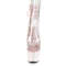 Ботильоны Pleaser Adore-1018C *Каблук 7 дюймов, PF 6,5 см, открытый носок и пятка. Молния сбоку, прозрачный/белый.