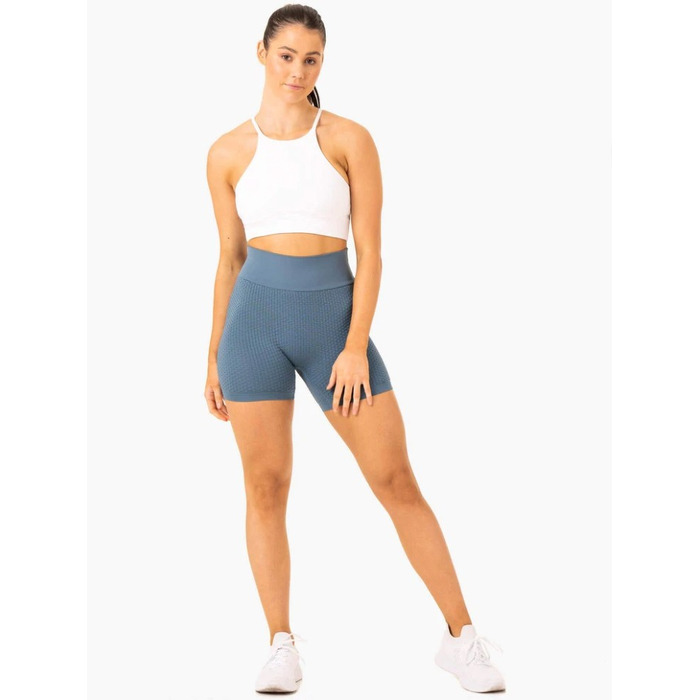Шорты Honeycomb Scrunch Seamless Shorts - Steel Blue