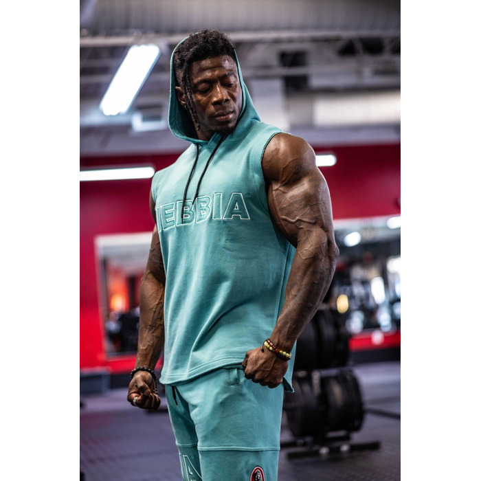 Безрукавка Nebbia Sleeveless Hoodie Sweatshirt IRON BEAST Green 710