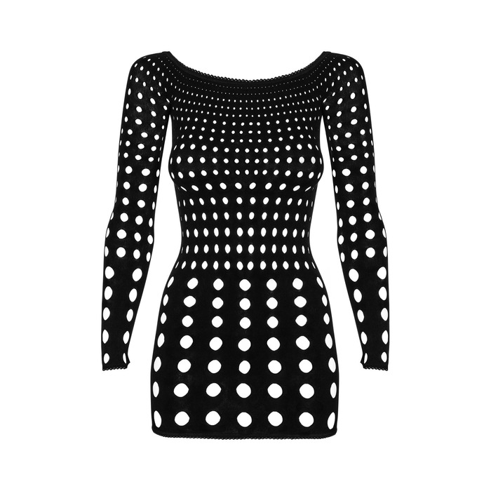 Платье Obsessive Rocker с перфорацией, черное, S/M/L