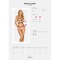 Комплект Obsessive Nudelia бюстьє з трусиками, бежевий з чорним, S/M